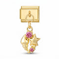 CHARM COQUILLAGE STRASS ROSE