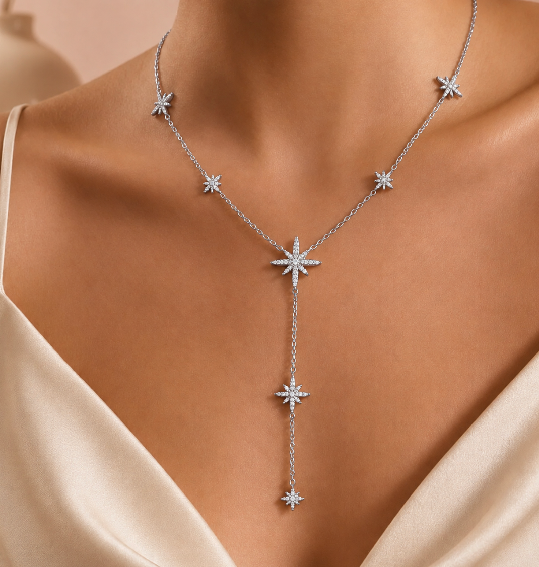COLLIER CÉLESTE ARGENTÉ