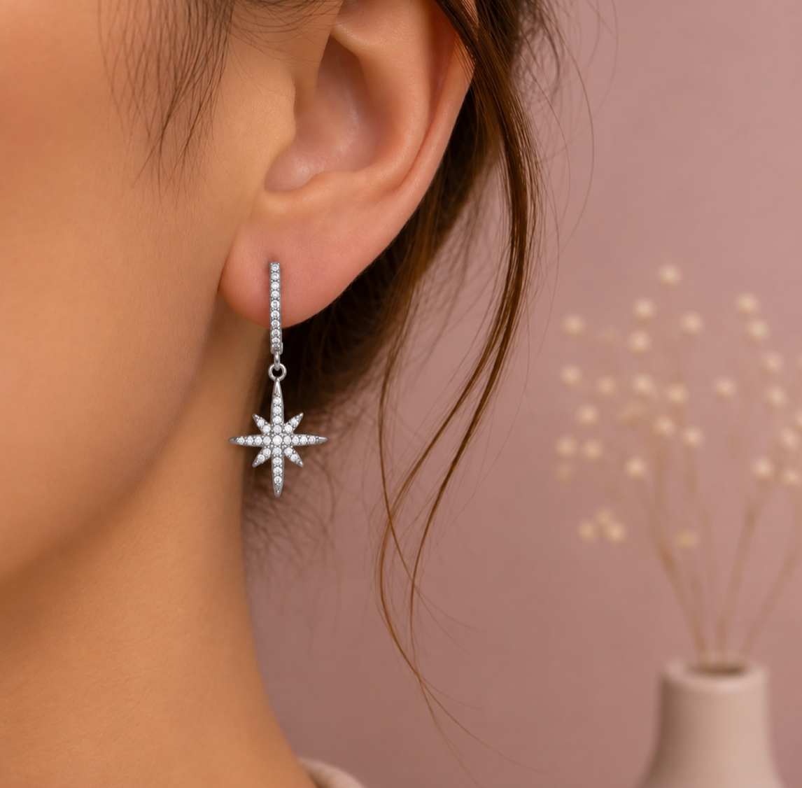 BOUCLES D'OREILLES NAIA ARGENTÉE